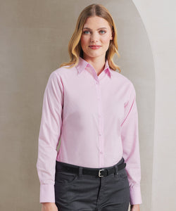 Blusa de manga larga de popeln para mujer | Negro