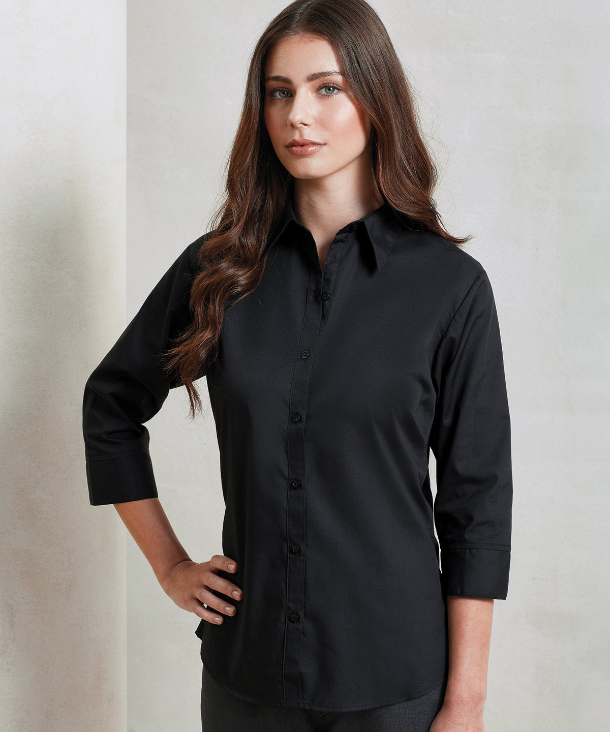 Blusa de manga abullonada para mujer | Azul Claro