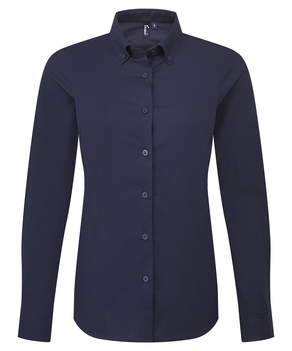 Camisa de manga larga Oxford Supreme para mujer | Azul Marino
