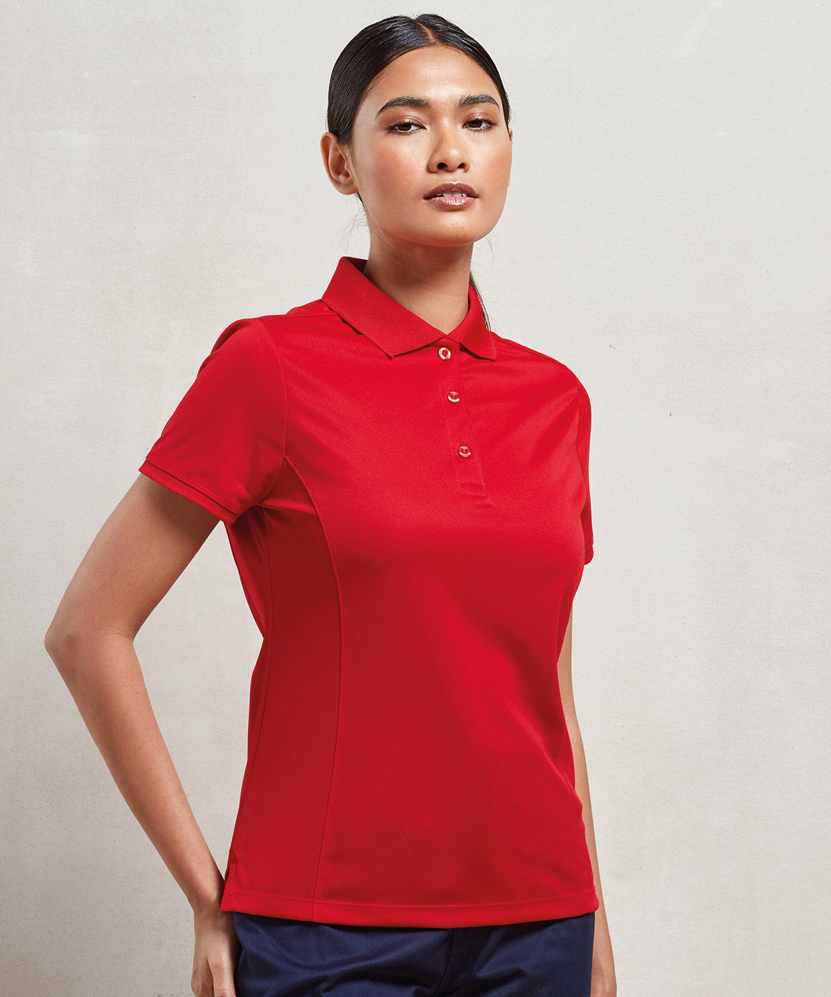 Polo piqu Coolchecker® para mujer | Rosa Intenso