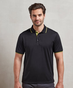 Polo Coolchecker® Contrast | Negro/Blanco
