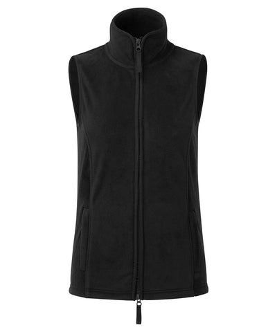 Chaleco de forro polar artesanal para mujer | Negro/Negro