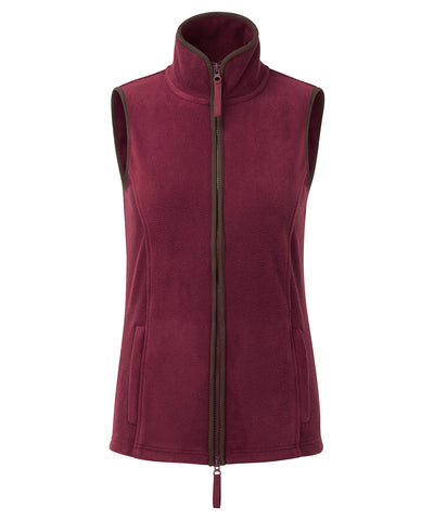 Chaleco de forro polar artesanal para mujer | Granate/Marrn