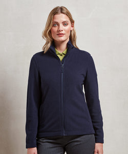 Forro polar completo con cremallera para mujer Recyclight | Negro