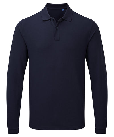 Camisa polo de trabajo de manga larga unisex Essential | Azul Marino