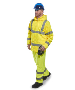 Chaqueta impermeable de alta visibilidad (H440) | Amarillo