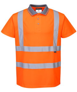 Polo de manga corta de alta visibilidad (S477/RT22) | Naranja