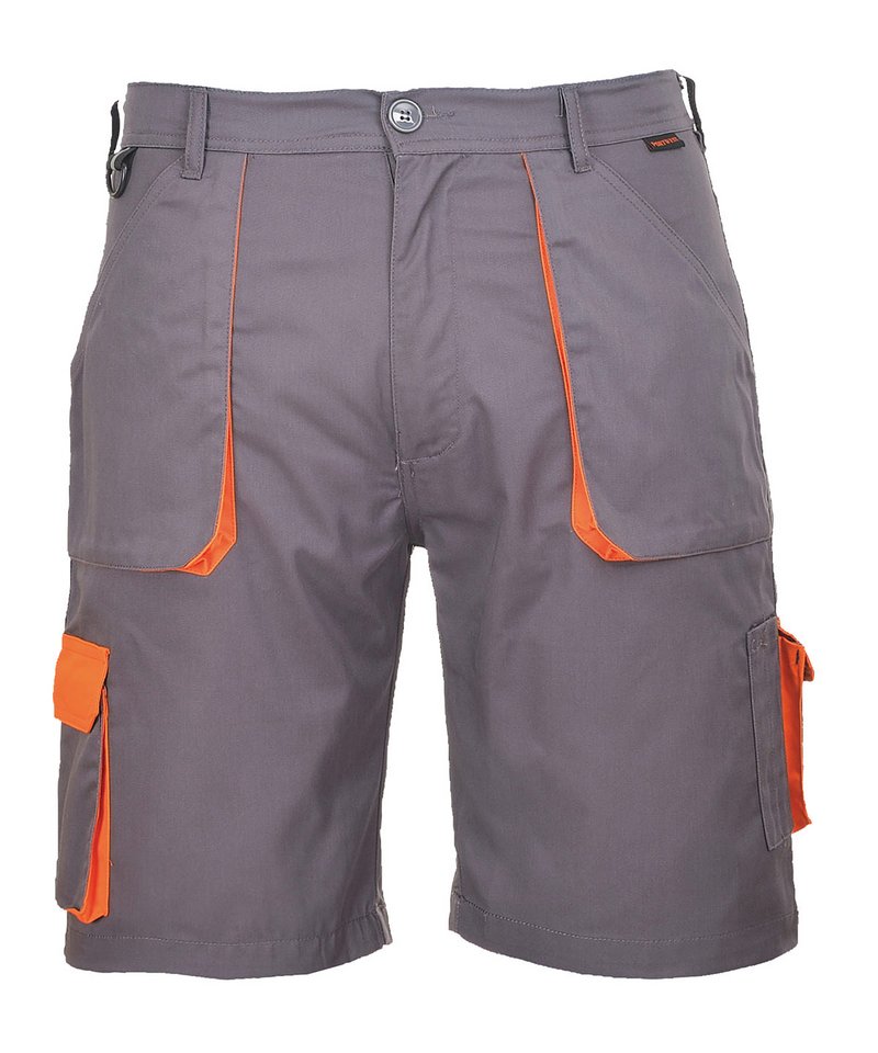 Pantalones cortos de contraste Portwest Texo (TX14) | Gris/Naranja