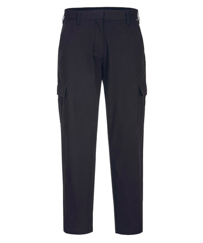 Pantalones de carga elsticos para mujer (S233) corte ajustado | Negro
