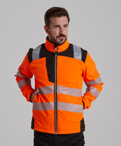 Chaqueta softshell de alta visibilidad PW3 (T402) | Amarillo/Negro