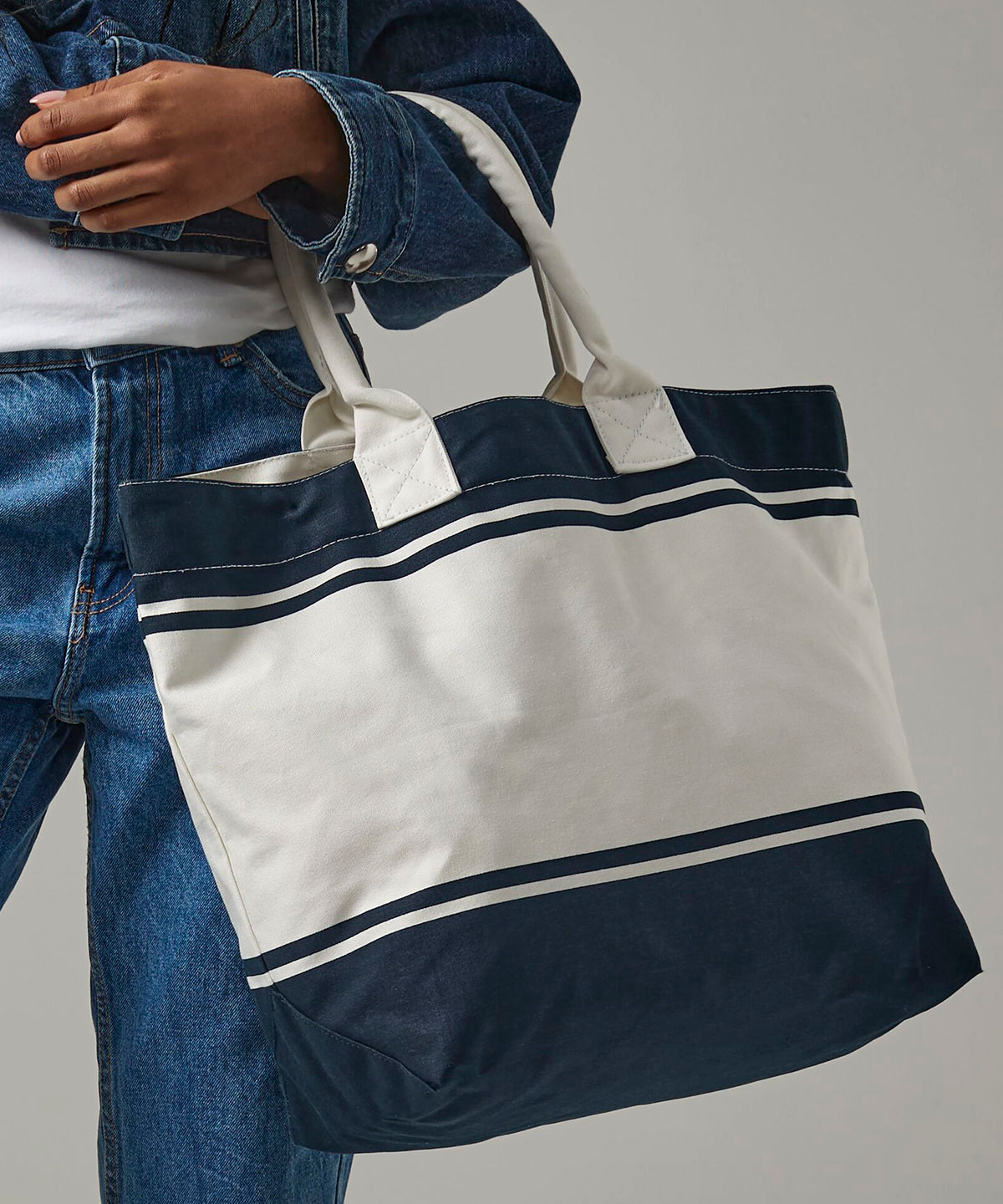 Bolsa de lona para cubierta | Azul Marino/Blanco Roto