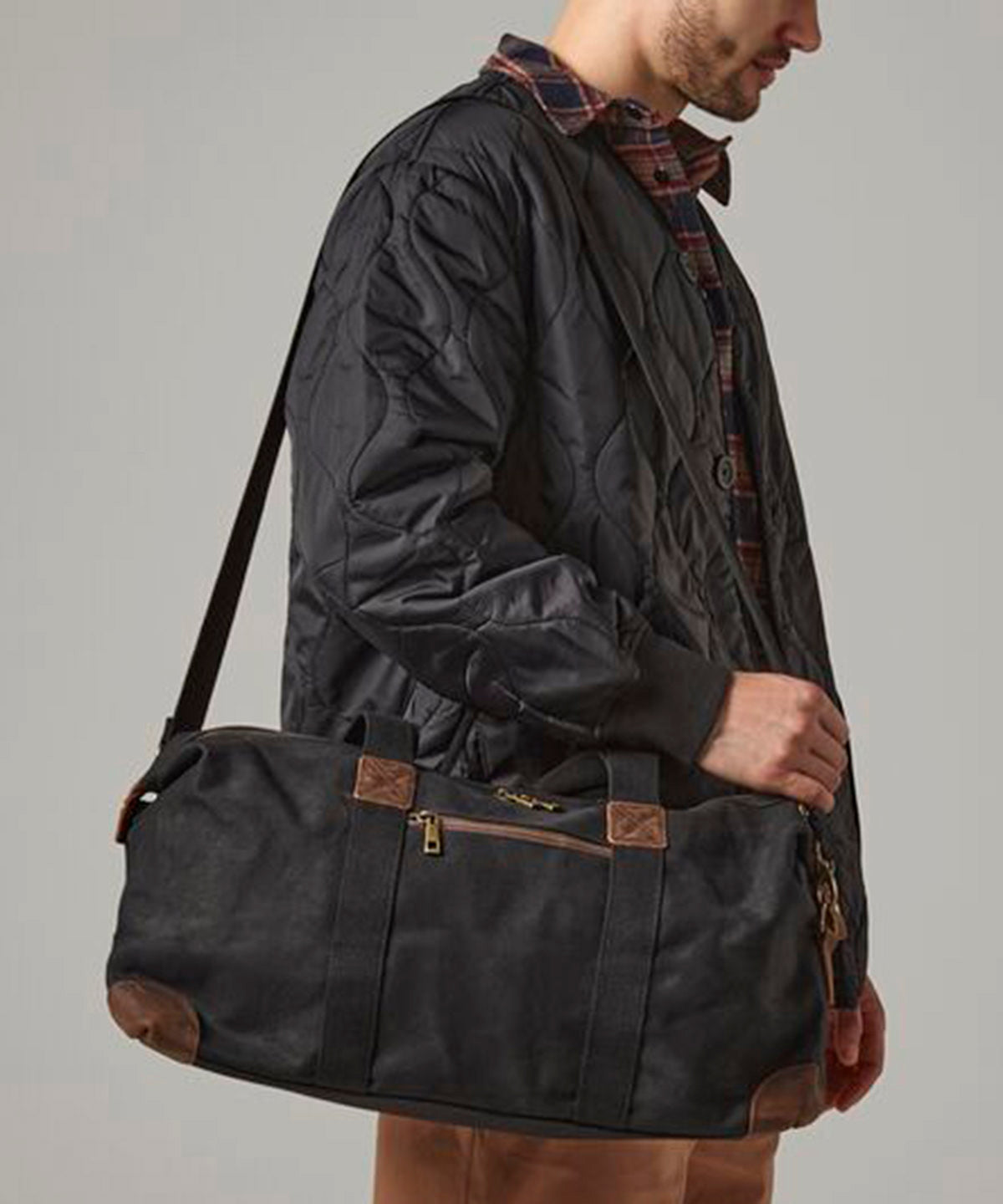 Bolso de lona encerada Heritage | Negro