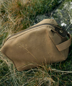 Bolsa de aseo de lona encerada Heritage | Negro