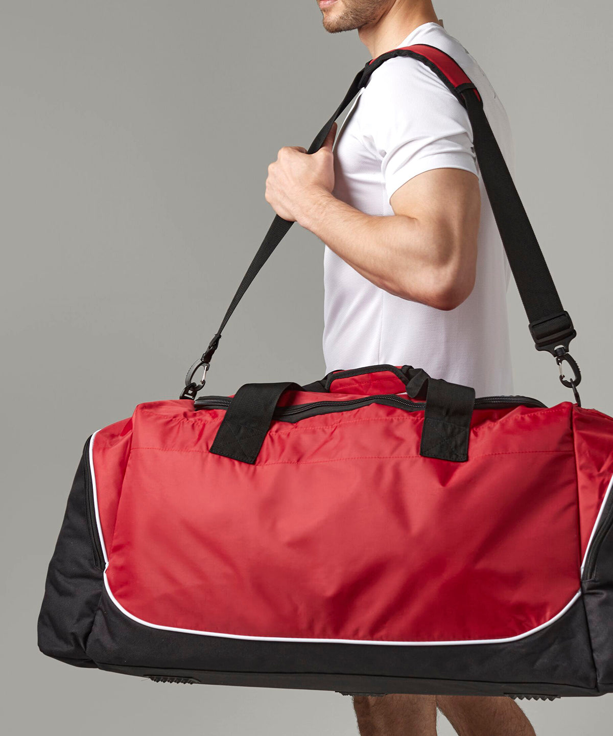Bolsa de equipo grande Teamwear | Negro/Gris Claro