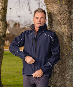 Chaqueta softshell con capucha | Negro