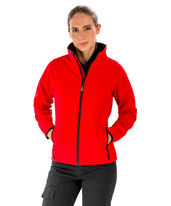 Chaqueta softshell para mujer personalizable Core | Negro/Naranja