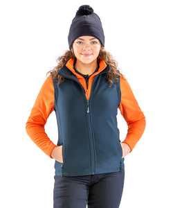 Chaleco softshell para mujer personalizable | Negro/Naranja