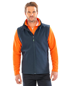 Chaleco softshell imprimible | Negro/Naranja