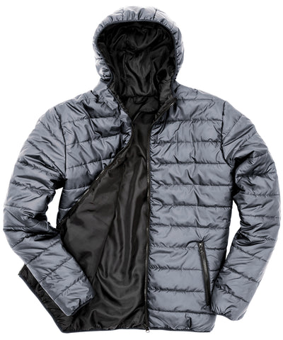 Chaqueta acolchada suave | Gris Escarcha/Negro