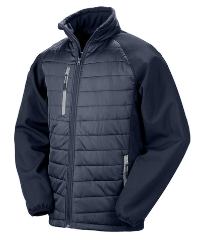 Chaqueta acolchada softshell Compass | Azul Marino/Gris
