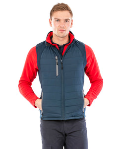 Chaleco acolchado softshell Compass | Negro/Amarillo