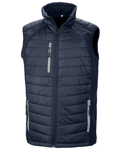 Chaleco acolchado softshell Compass | Azul Marino/Gris