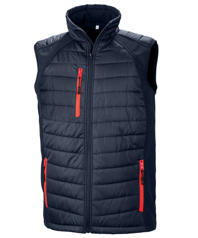 Chaleco acolchado softshell Compass | Azul Marino/Rojo