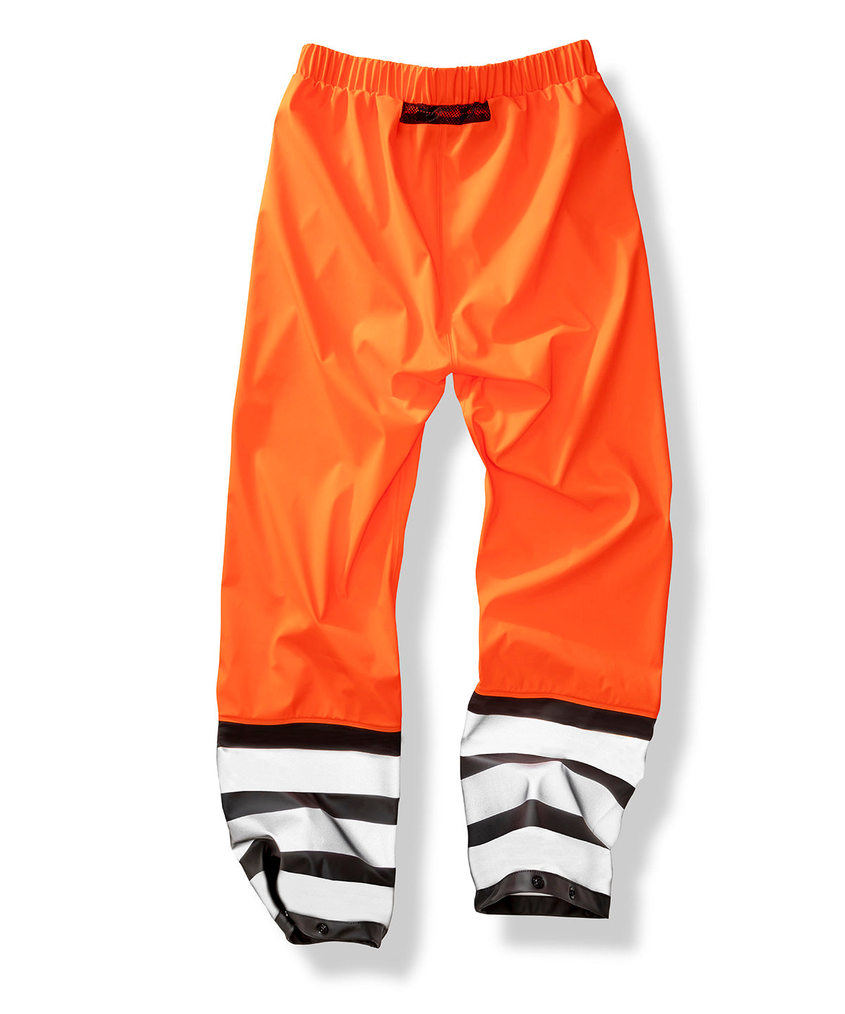 Pantalones resistentes de prisma PU seguro y secos con respaldo reciclado | Naranja Oscuro/Negro