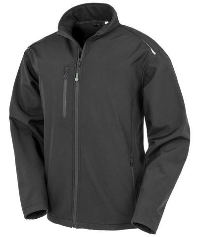 Chaqueta softshell reciclada de 3 capas para imprimir | Negro