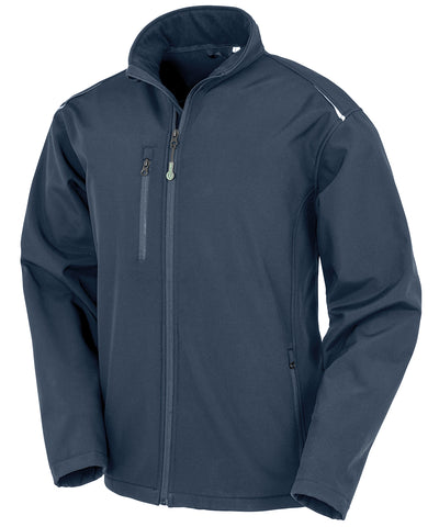 Chaqueta softshell reciclada de 3 capas para imprimir | Azul Marino