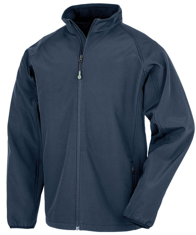 Chaqueta softshell reciclada para hombre con 2 capas imprimibles | Azul Marino