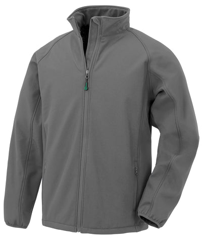 Chaqueta softshell reciclada para hombre con 2 capas imprimibles | Gris Workguard