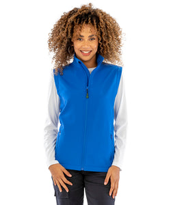 Chaleco softshell de 2 capas reciclado para mujer imprimible | Negro