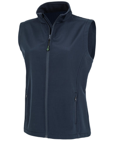 Chaleco softshell de 2 capas reciclado para mujer imprimible | Azul Marino