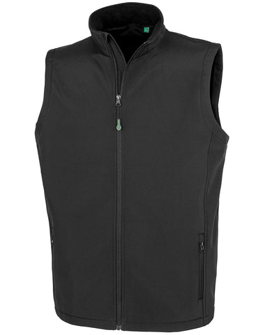 Chaleco softshell para hombre reciclado de 2 capas para imprimir | Negro