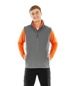 Chaleco softshell para hombre reciclado de 2 capas para imprimir | Negro