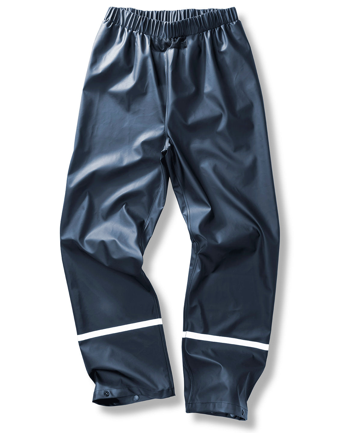 Pantalones impermeables de PU Prism con bandas reflectantes y forro reciclado | Azul Marino