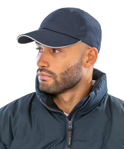 Gorra de espiga con visera en contraste | Negro/Marrn