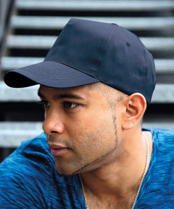 Gorra de impresin de 5 paneles Houston | Negro