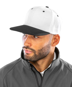 Gorra Bronx original de visera plana snapback de doble color | Negro/Rojo