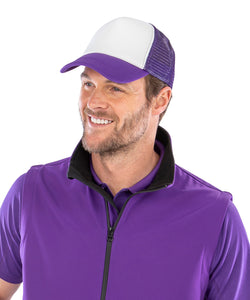 Gorra de camionero de malla Core Detroit | Negro/Blanco