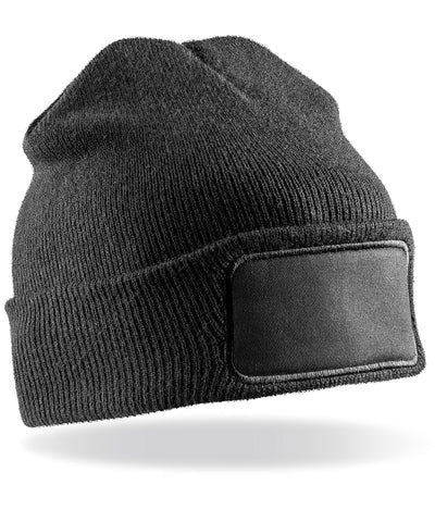 Gorro de punto doble reciclado para impresoras | Negro