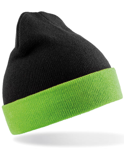 Gorro de brjula reciclada | Negro/Lima