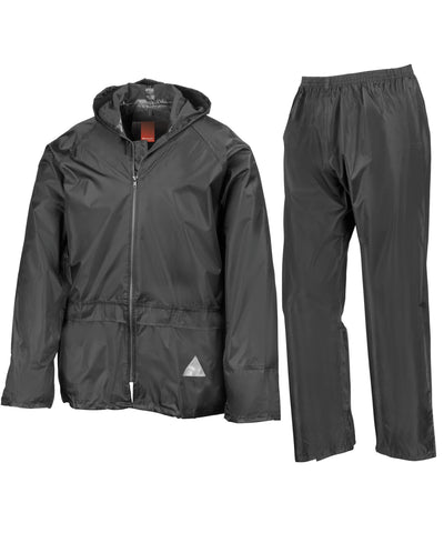 Conjunto de chaqueta y pantaln impermeables | Negro