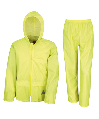 Conjunto de chaqueta y pantaln impermeables | Amarillo Nen
