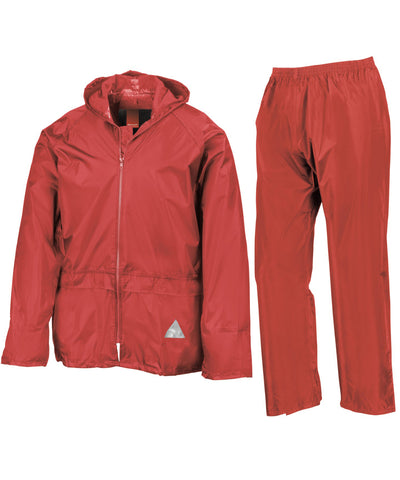 Conjunto de chaqueta y pantaln impermeables | Rojo