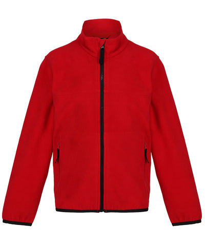 Forro polar con cremallera completa para nios | Rojo Clsico/Negro