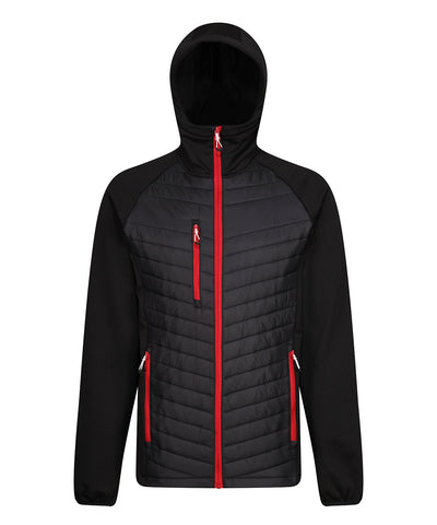 Chaqueta hbrida con capucha Navigate | Negro/Rojo Clsico