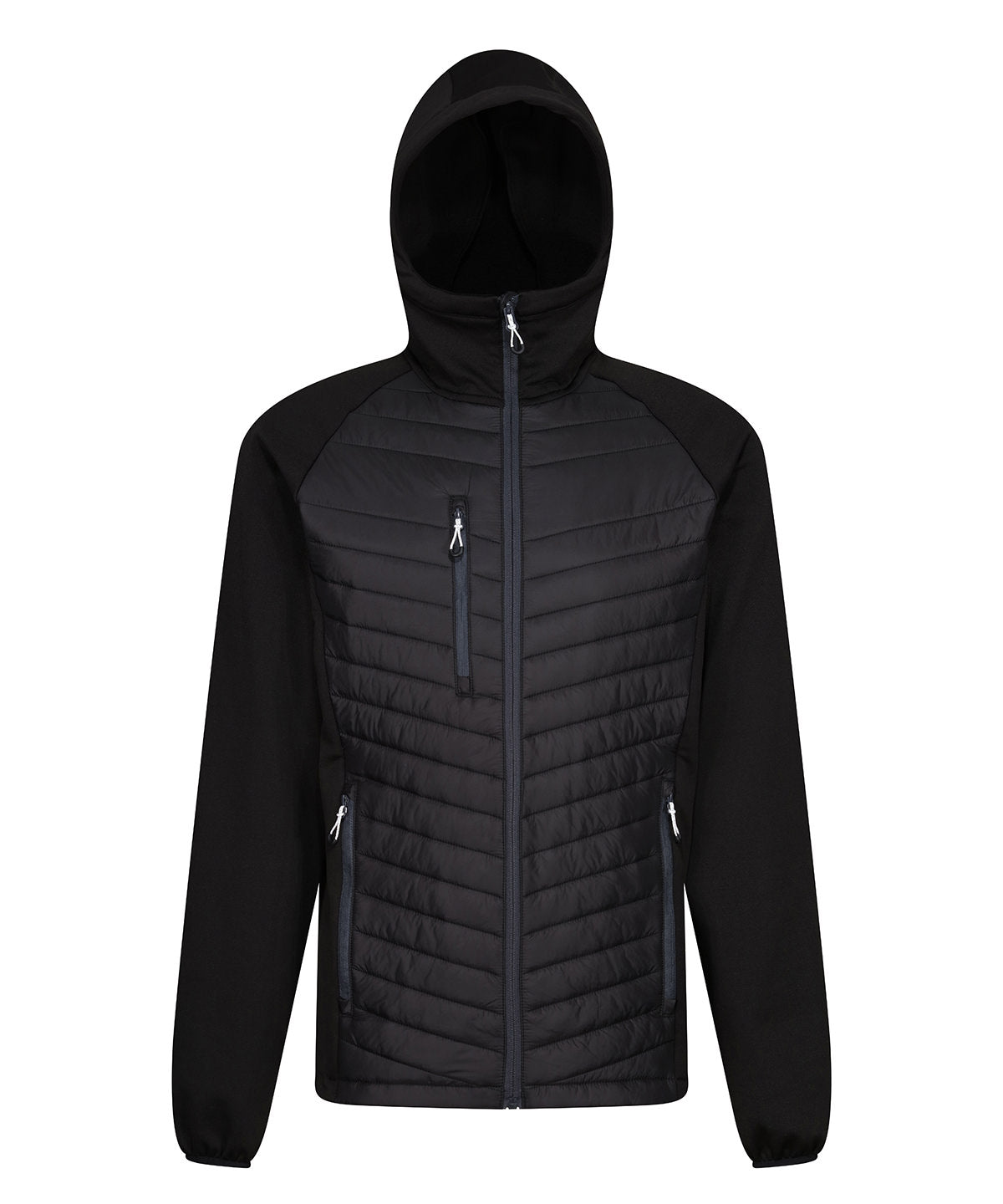 Chaqueta hbrida con capucha Navigate | Negro/Gris Oscuro