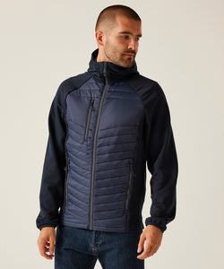 Chaqueta hbrida con capucha Navigate | Negro/Gris Oscuro